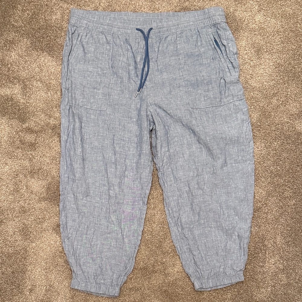 Athleta women’s blue linen pants